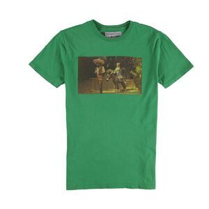 toddland Mens Riding Donkey Photo Graphic T-Shirt, Green, NWT